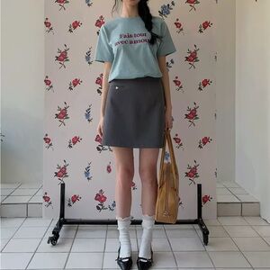 Gray Women's mini Skirt shorts